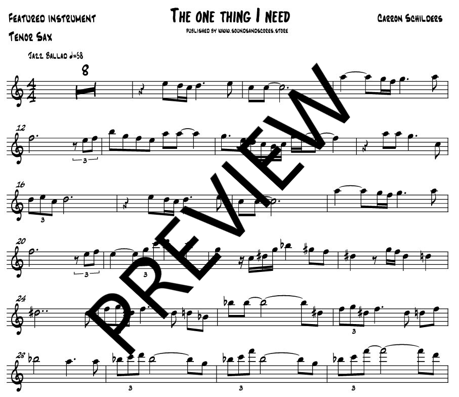 The one thing I need (play-along version)