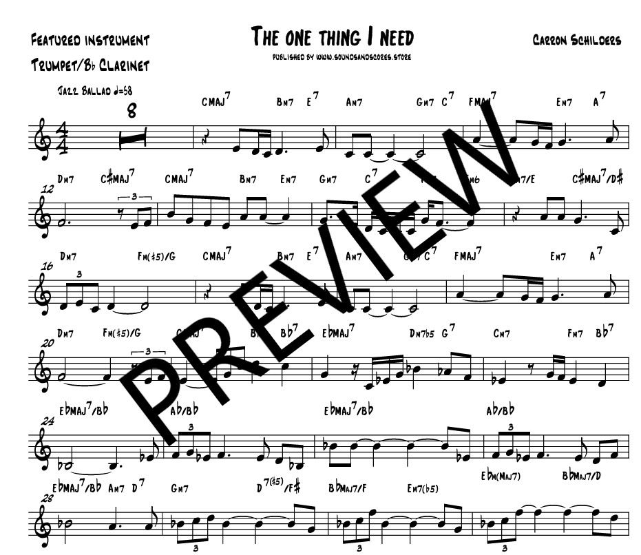 The one thing I need (play-along version)