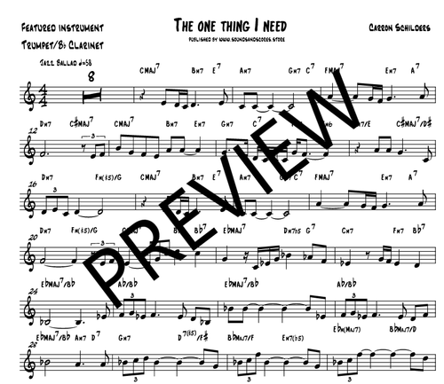 The one thing I need (play-along version)