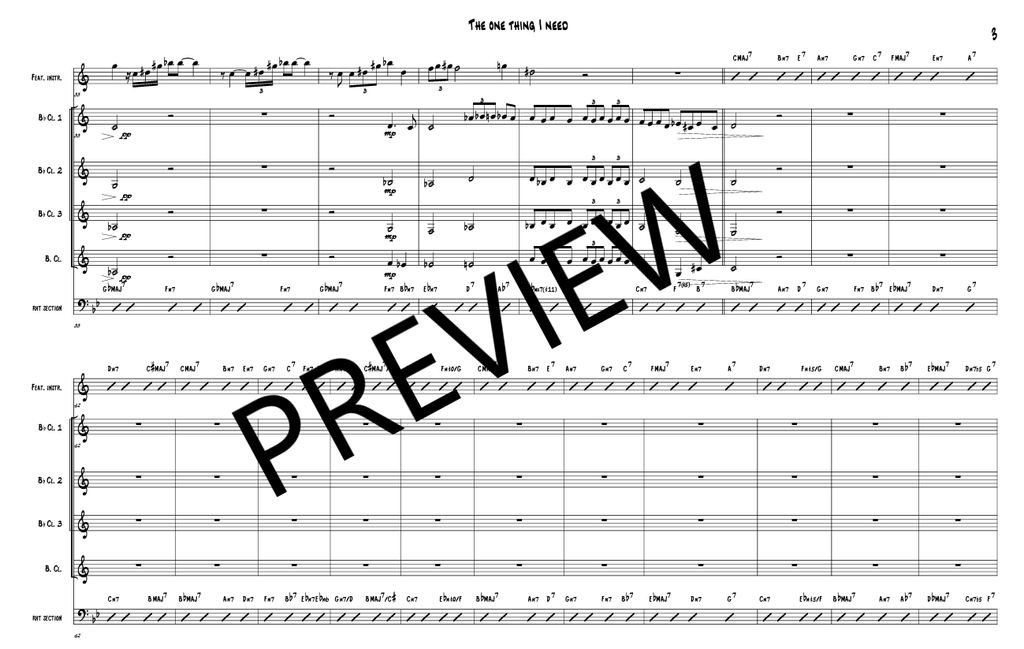 The one thing I need sheet music – Score only