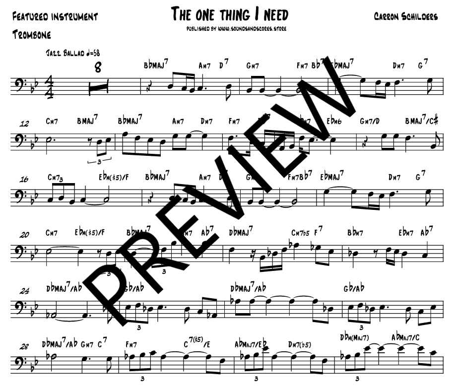 The one thing I need (play-along version)