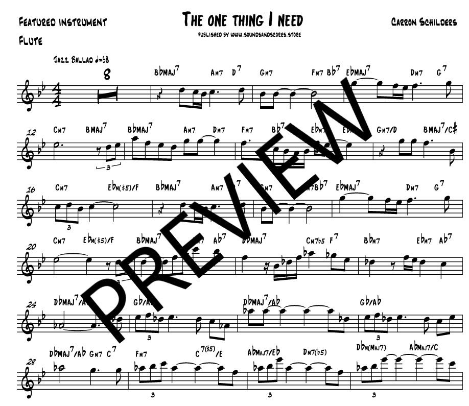 The one thing I need (play-along version)