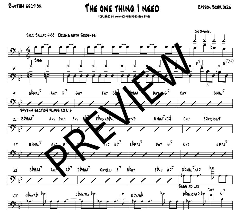 The one thing I need sheet music – Full score + parts