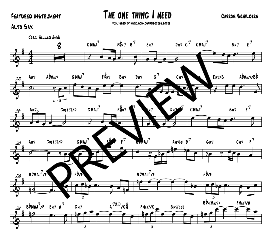 The one thing I need (play-along version)