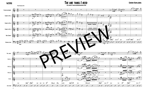 The one thing I need sheet music – Full score + parts